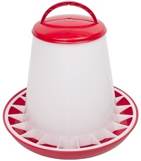 KIPPENVOERBAK MET DEKSEL WIT 6 KG